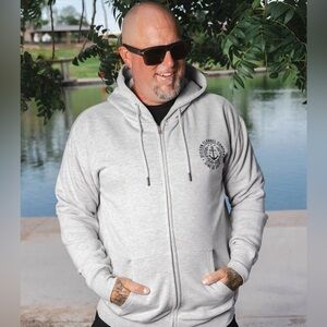 DIXXON CALYPSO ZIP UP HOODIE - HEATHER GRAY MEN’S XL
